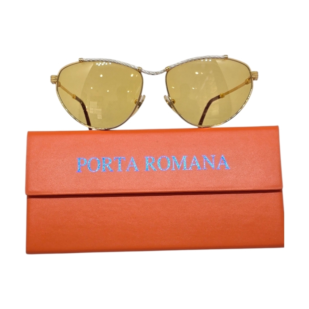 Porta Romana GOLD WITH Yellow-Tinted Sunglasses